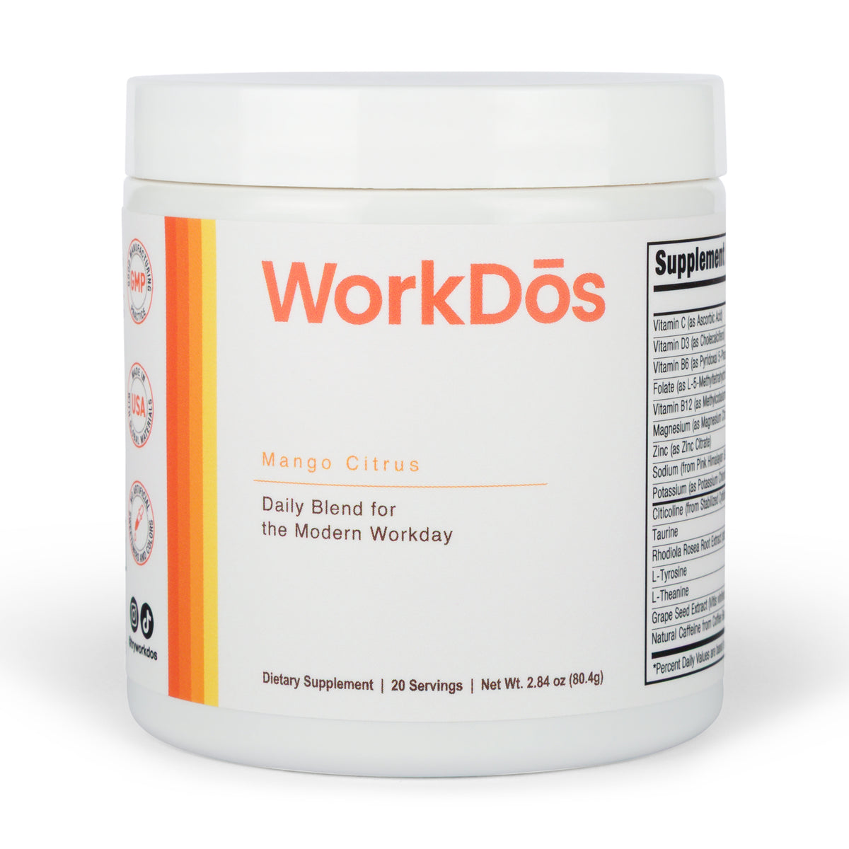 WorkDōs Daily Blend — Mango Citrus